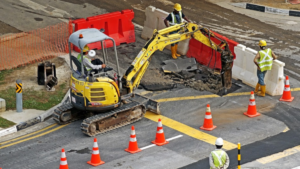 Sinalização de obra